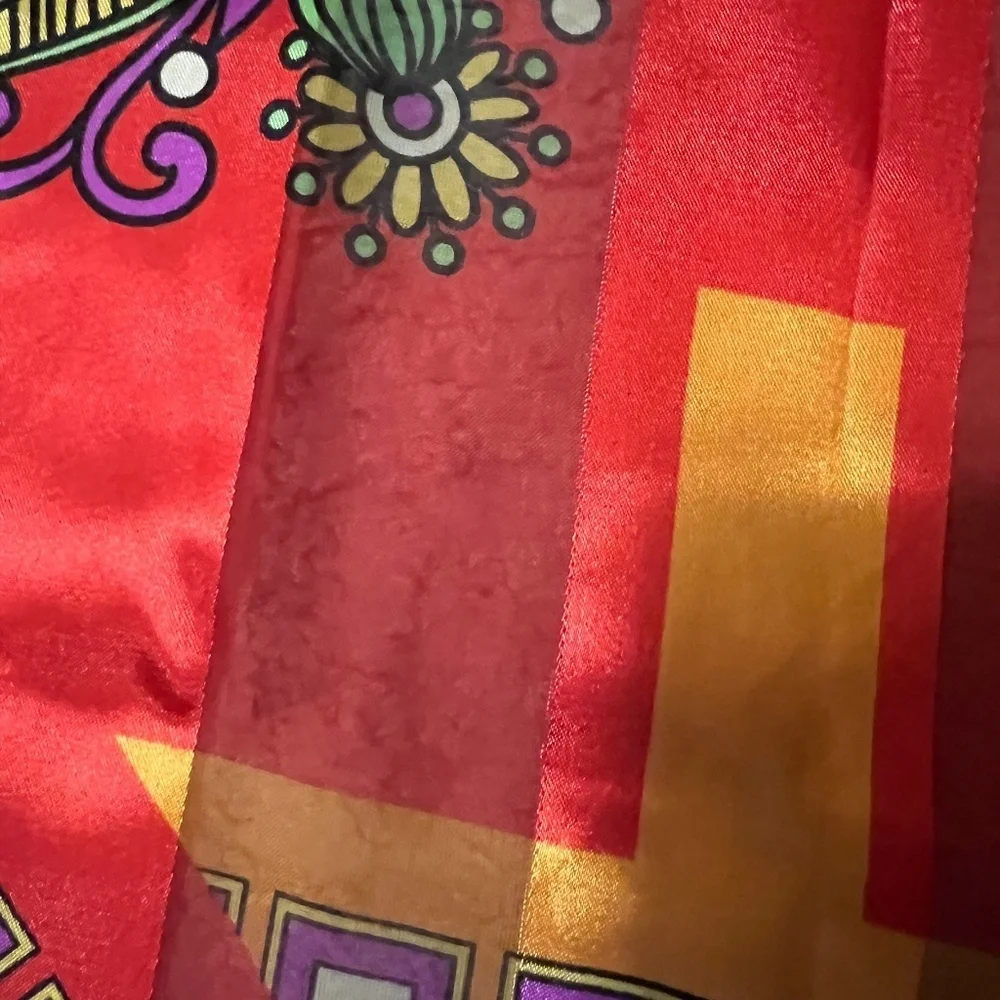 Unbranded‎ Floral Muti Geometric Paisley Square Scarf